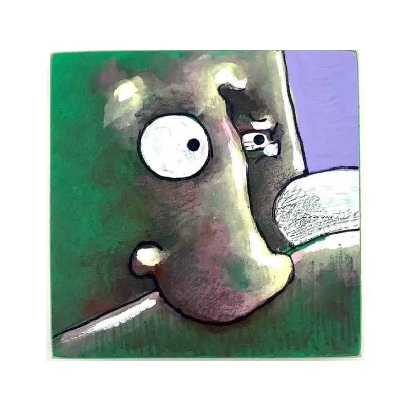 Green Monster Vol. 2 | Mixed Media on Woodblock