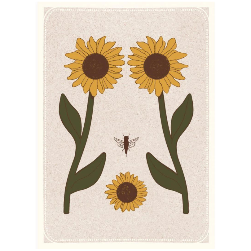 Female Form Sunflowers | Giclée Print