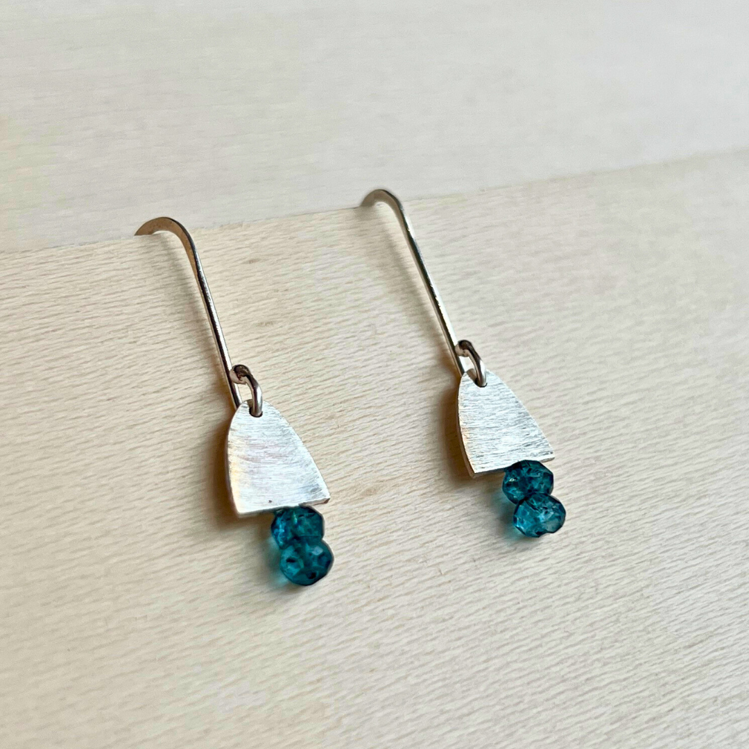 Silver Bell Topaz Earrings