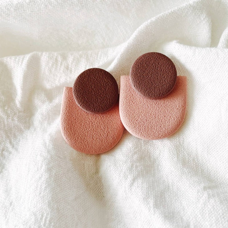 Etta in Pink | Polymer Clay Earrings