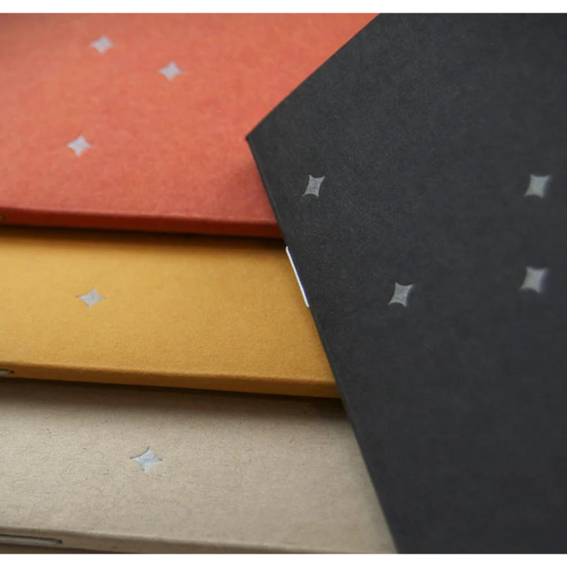 Silver Stars Pocket Notebook | Four Available Colors