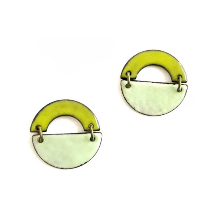 Green | Mini Arc Earrings
