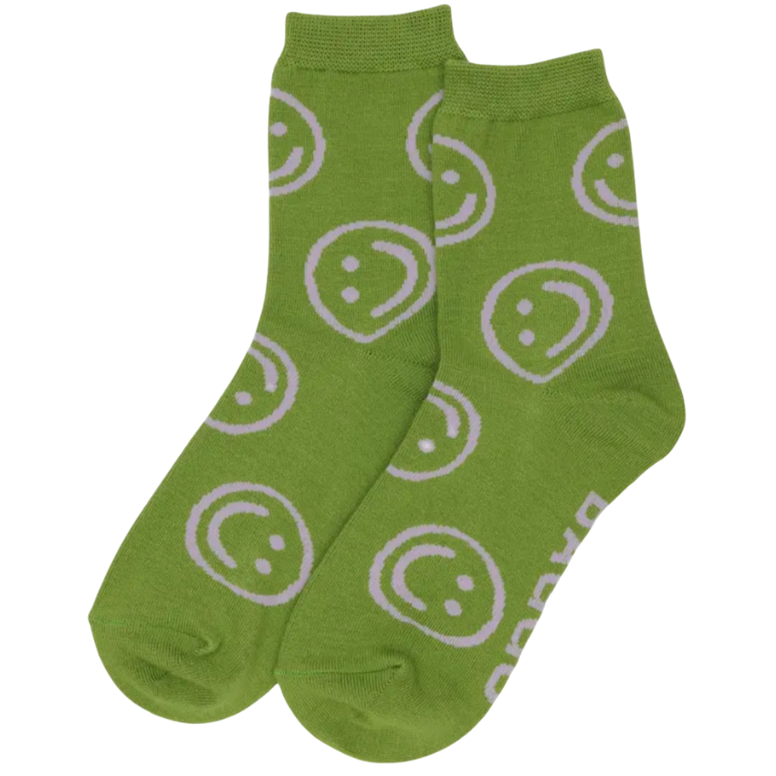 Baggu Crew Sock - Pear Happy