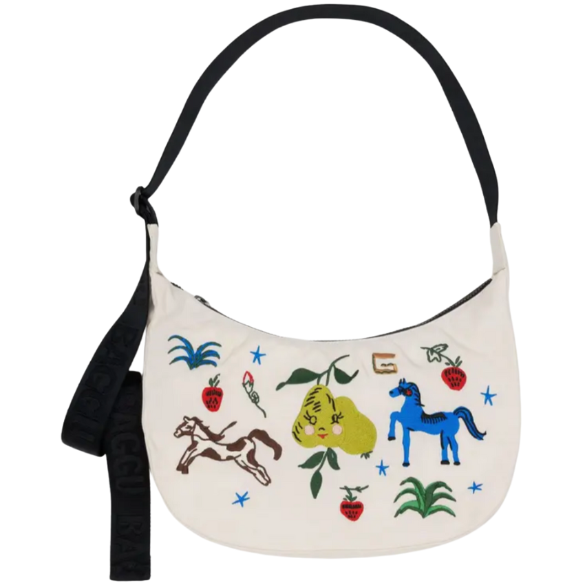 Bow Bag Medium - Embroidered Painted Prairie