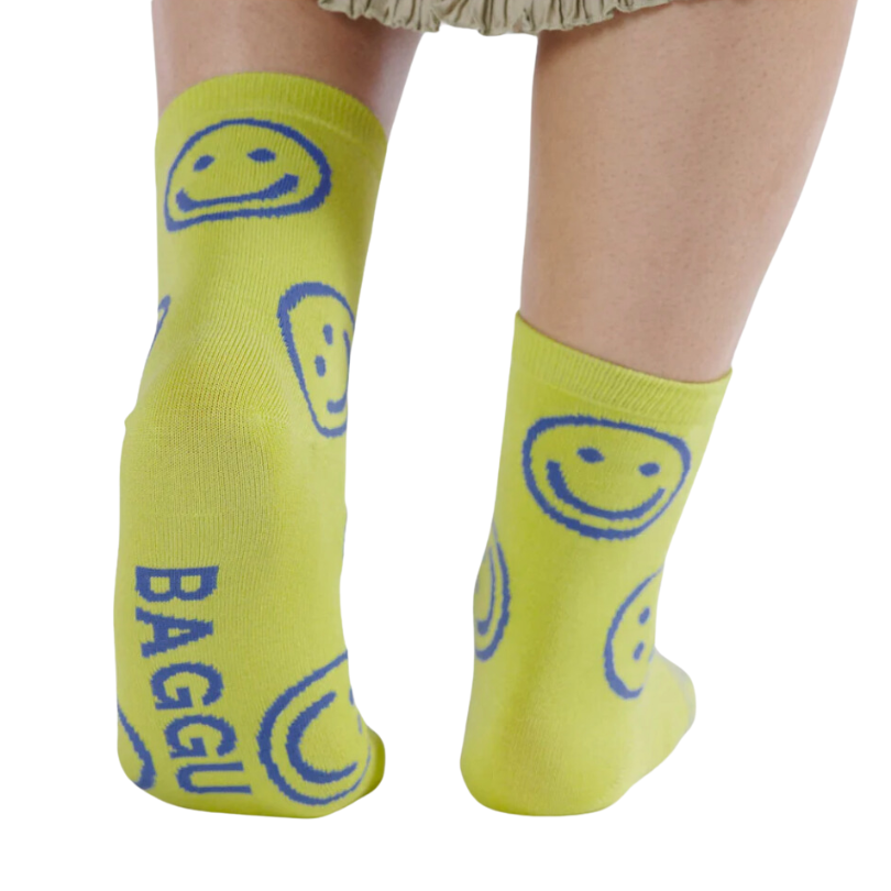 Crew Sock - Citron Smiley