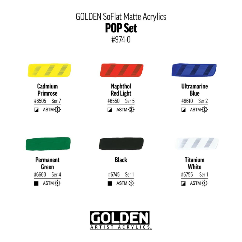Golden SoFlat POP Set – 6 Color Intro Set