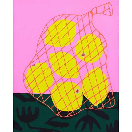 Net Bag Of Lemons | Art Print