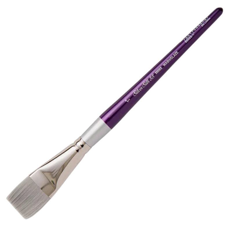 Silver Silk 88 - 1" Wash - Wet Media Brush