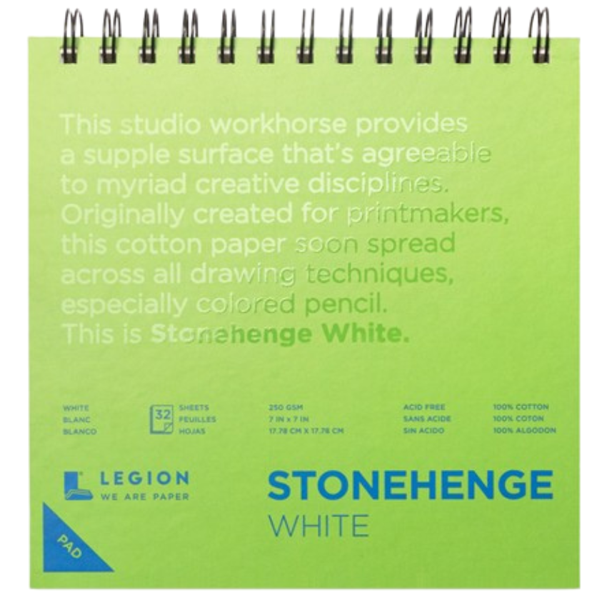 Stonehenge White Wirebound Mixed Media Pad