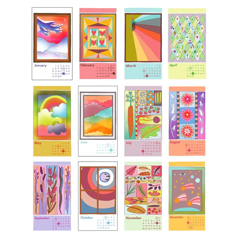 2024 Illustrated Desk Calendar
