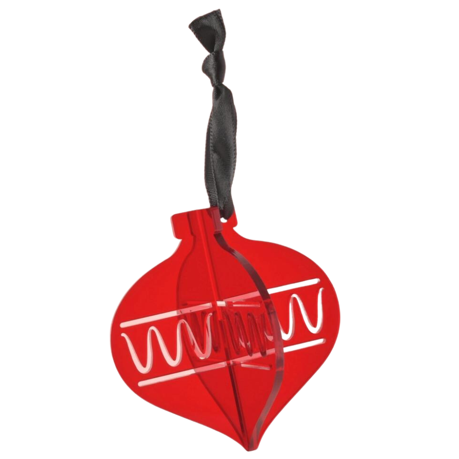 Ruby Midcentury Modern 3D Tree Ornament