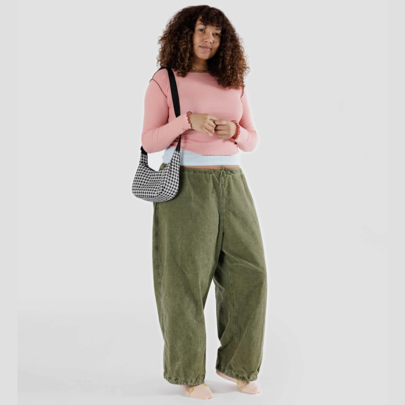 Bow Bag Mini - Black and White Check