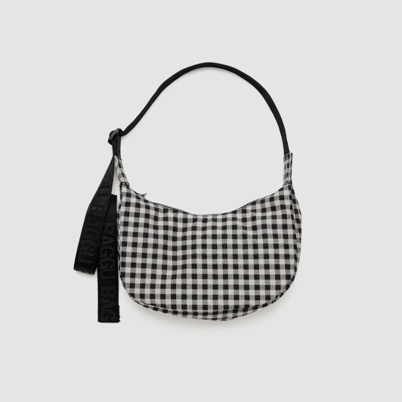 Bow Bag Mini - Black and White Check