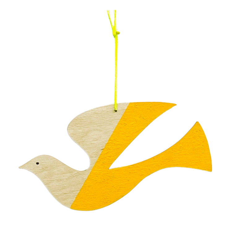 Goldenrod Peace Bird | Tree Ornament