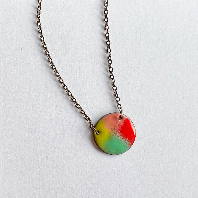 Colorful Reversible Circle | Necklace