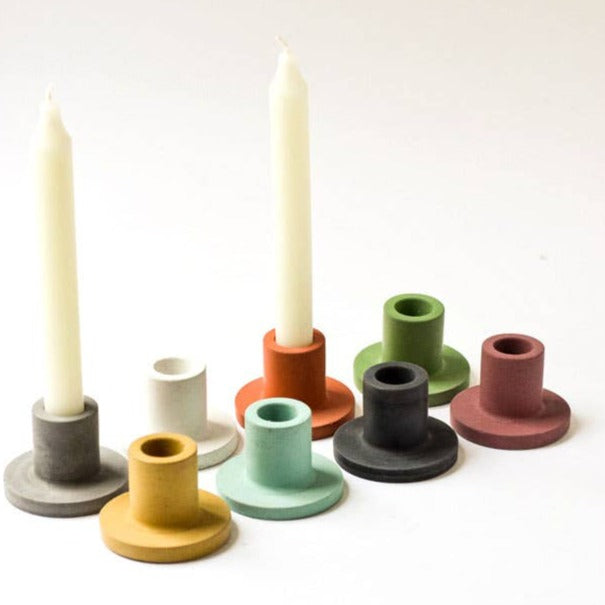 Black Concrete | Candle Holder