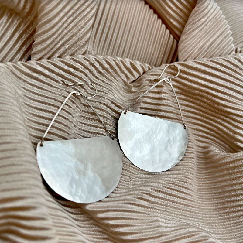 Rounded Edge | Sterling Silver Earrings