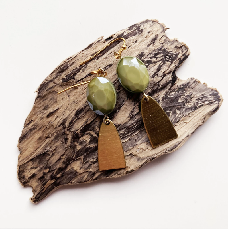 Czech Glass & Brass | Earrings