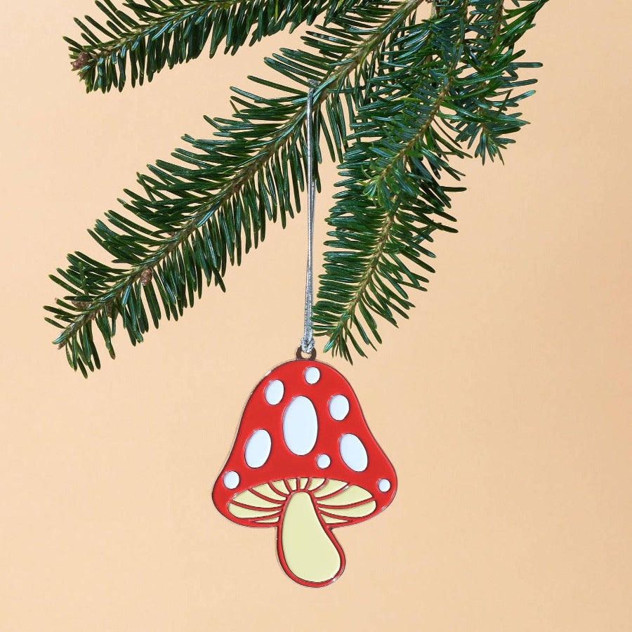 Mushroom | Enamel Tree Ornament