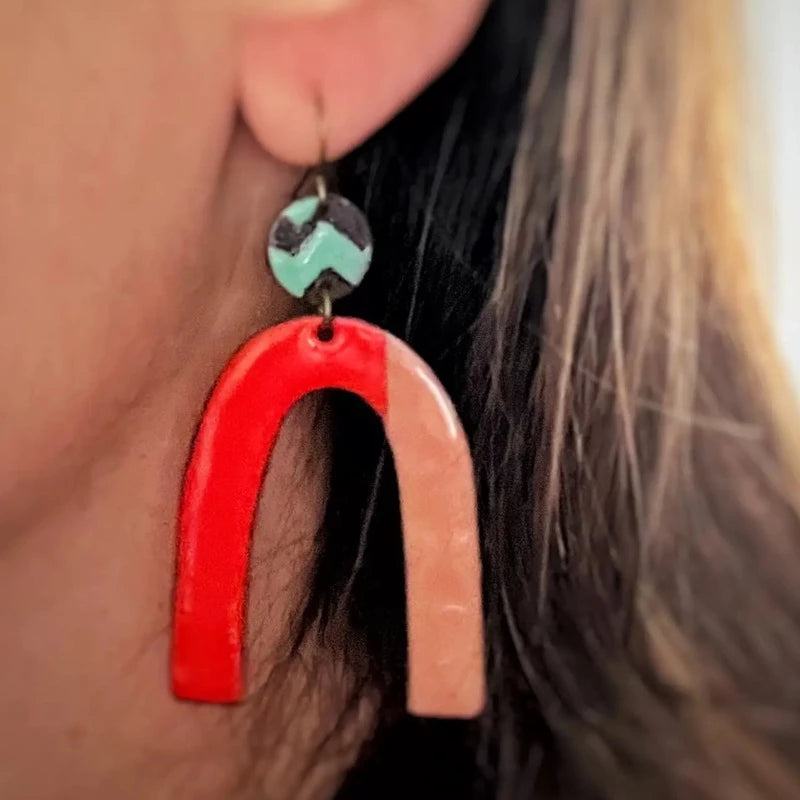 Arc Enamel Drops | Earrings