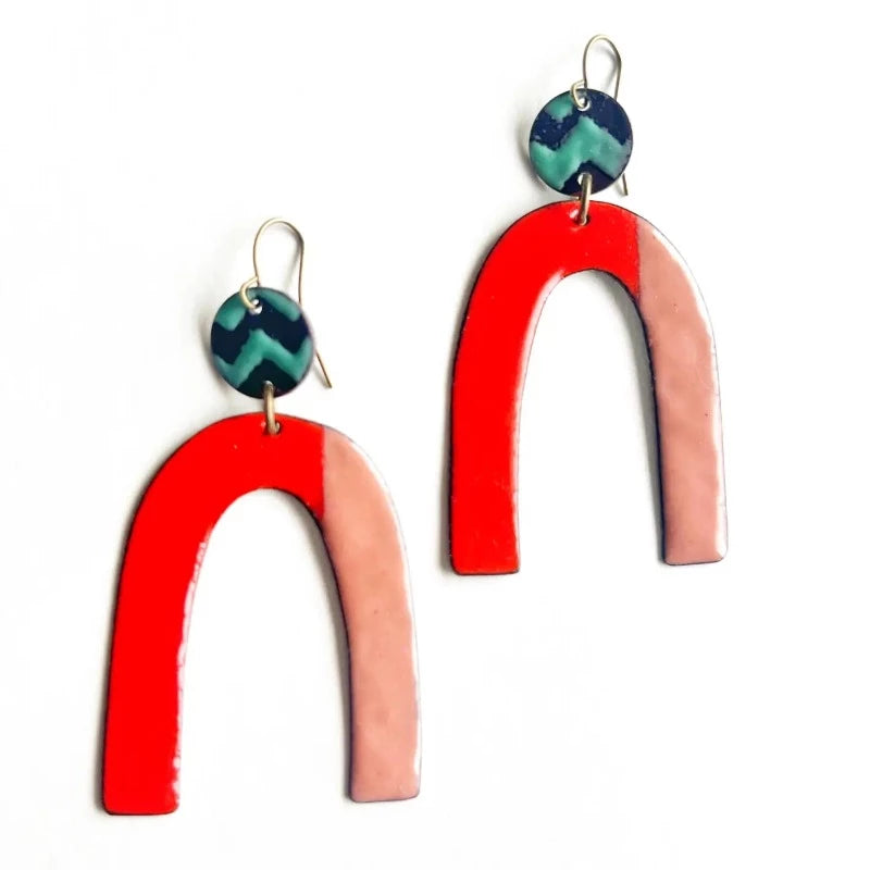 Arc Enamel Drops | Earrings
