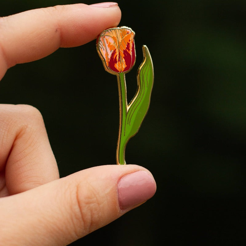 Orange Tulip | Enamel Pin