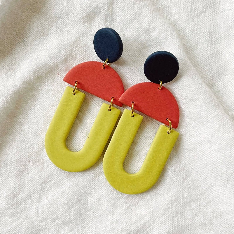 Billie in Citrus Zest | Polymer Clay Earrings