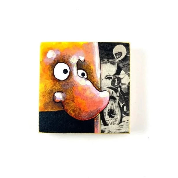 Dirt Bike | Mixed Media on Wood Block