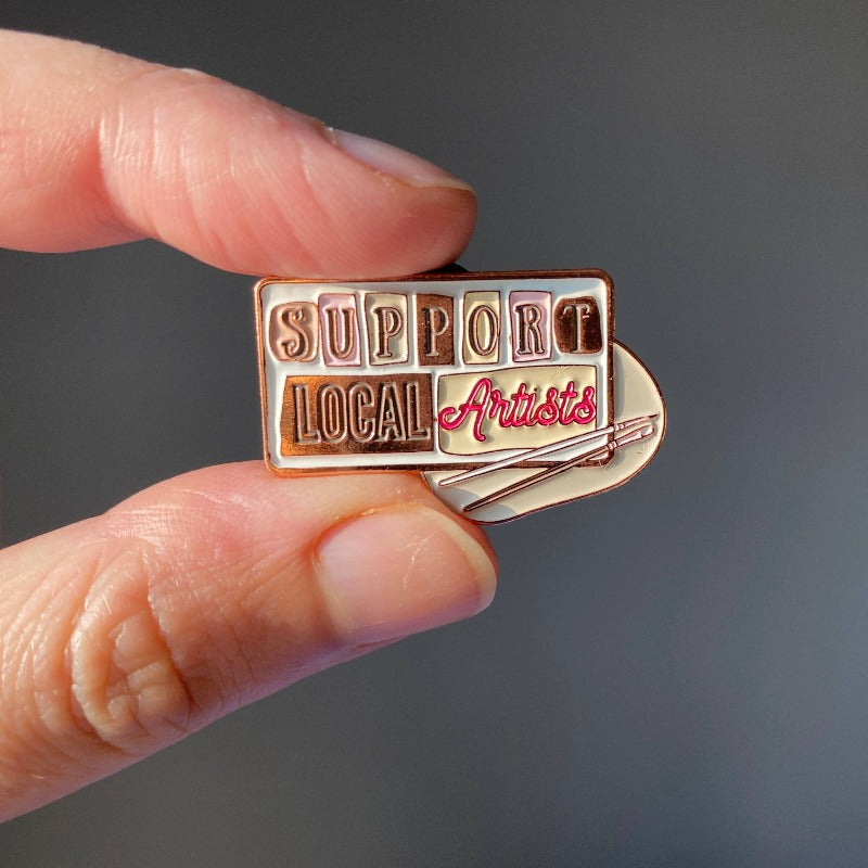 Support Local Artists | Enamel Pin Pink