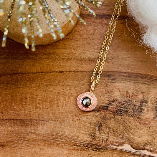 Little Gemmy Bit Necklace | Rose Cut Pyrite