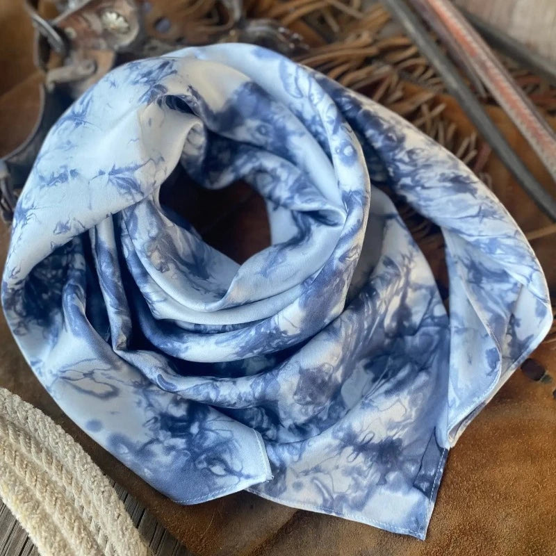 Grey Marble | Hand-Dyed Silk Scarf