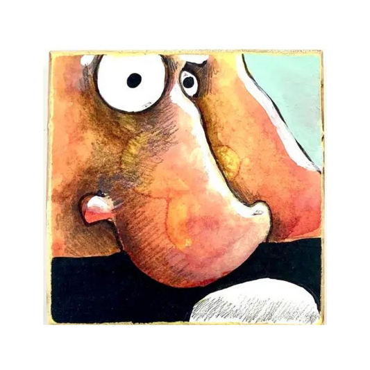 Well I Guess... | Mixed Media on Woodblock