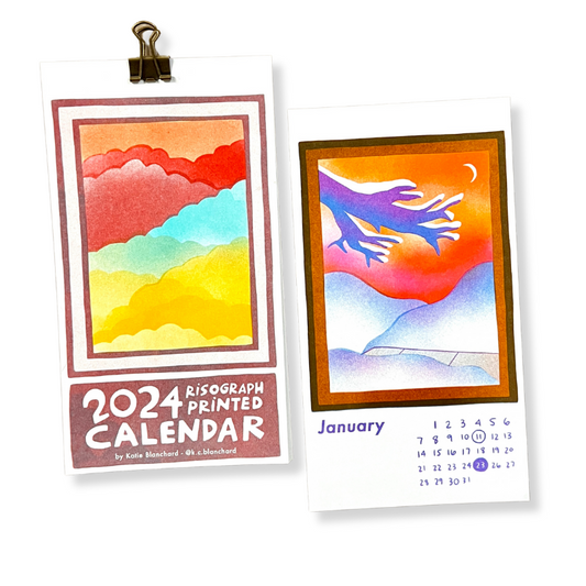 2024 Illustrated Desk Calendar