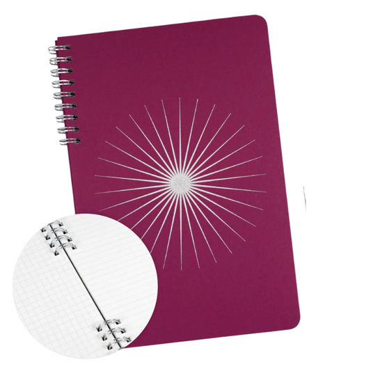 Big Burst in Mulberry | Lined + Graphed Notebook