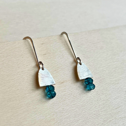 Silver Bell Topaz Earrings