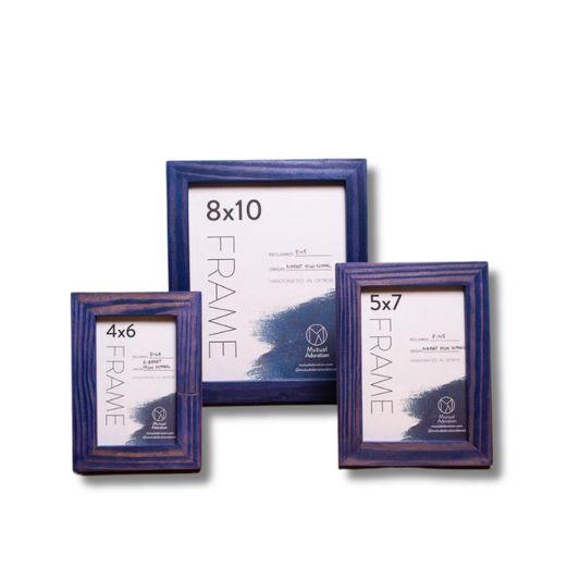 Indigo Blue | 11 x 14 Reclaimed Wood Frame