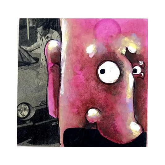 Final Coat of Wax | Mixed Media  on Wood Block