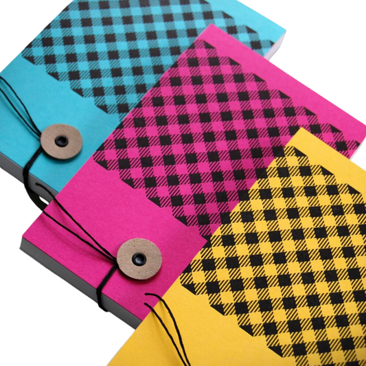 Letterpressed Gingham Notepad | Three Available Colors
