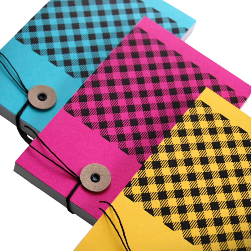 Letterpressed Gingham Notepad | Three Available Colors