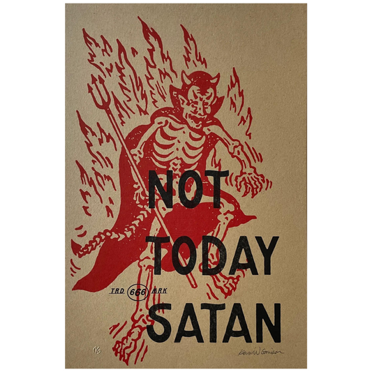 Not Today Satan | Risograph Print