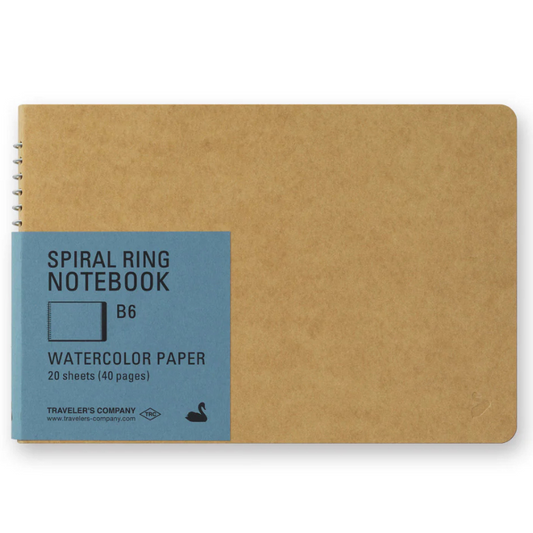 B6 Layflat Spiral Bound Watercolor Journal