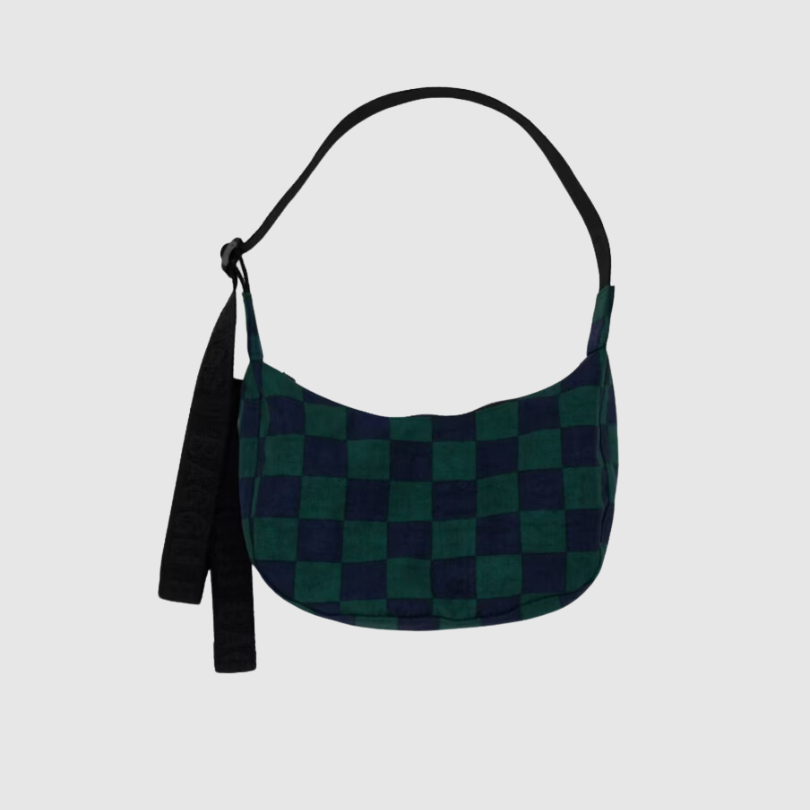 Bow Bag Mini - Navy Green Check