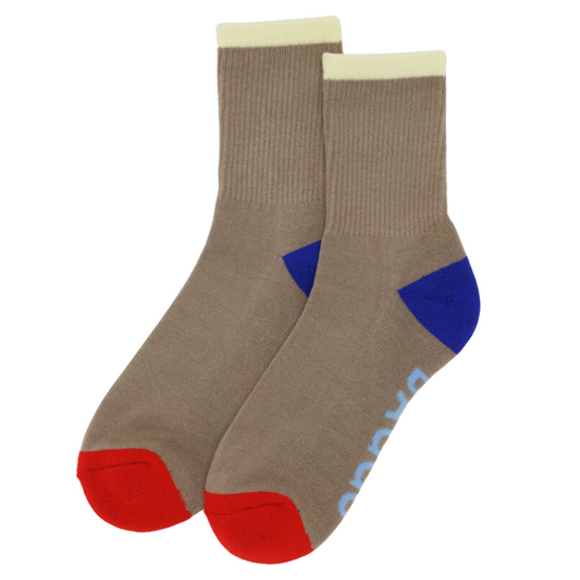 Colorblock Ribbed Sock - Dove Mix, S/M