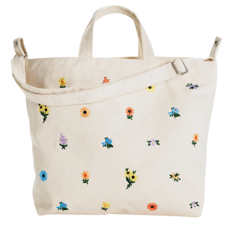 Zip Duck Bag - Embroidered Ditsy Floral