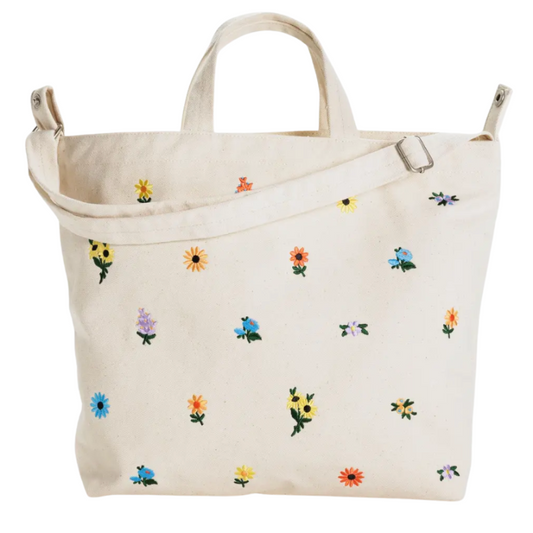 Zip Duck Bag - Embroidered Ditsy Floral