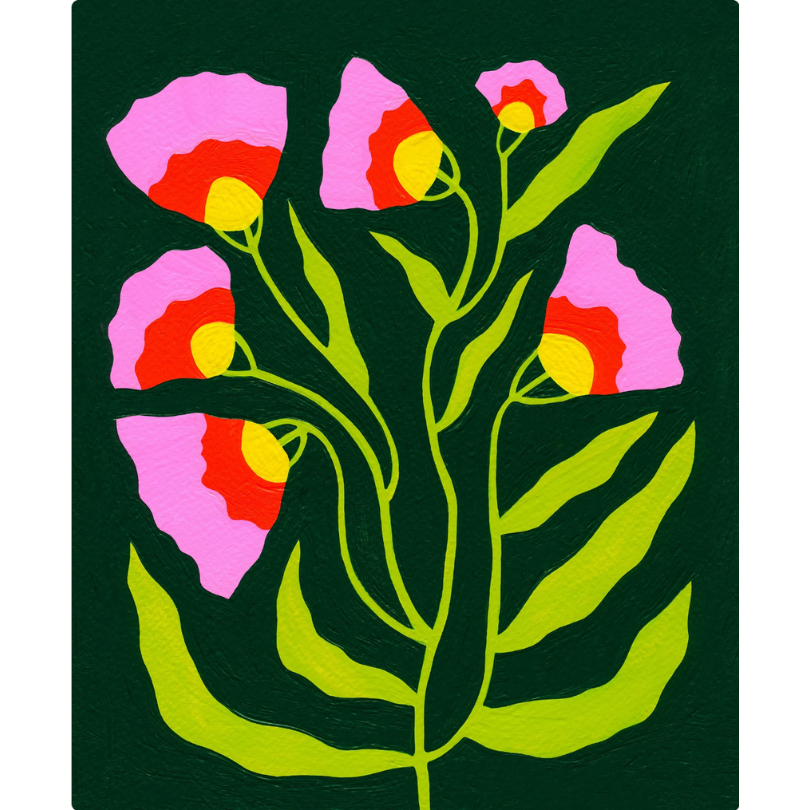 Folk Art Blooms | Art Print