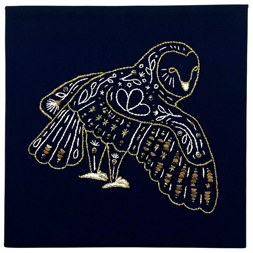 Finding My Wings | Embroidery and Beadwork on Fabric