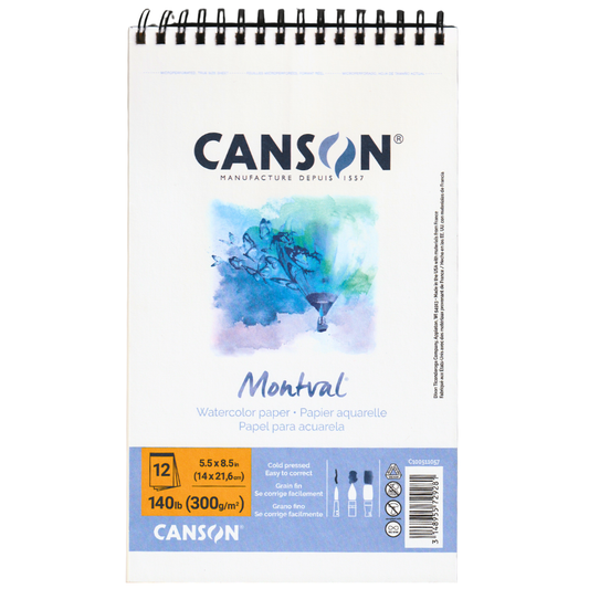Canson Montval Wirebound Watercolor Pad - Cold Pressed