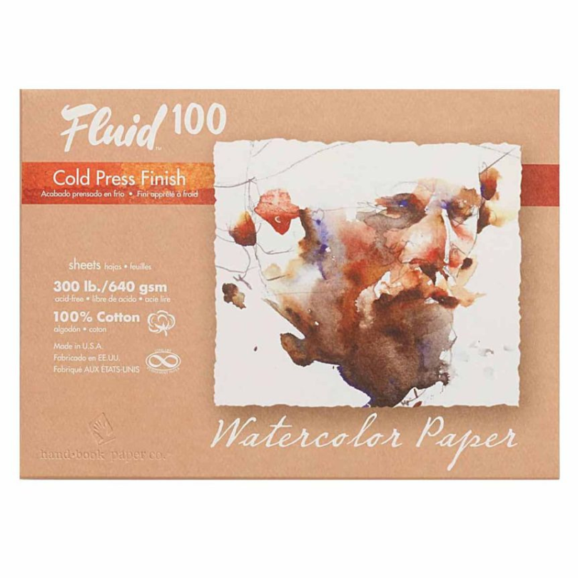 FLUID 100 EZ - 300lb Coldpress Watercolor Block - 9x12