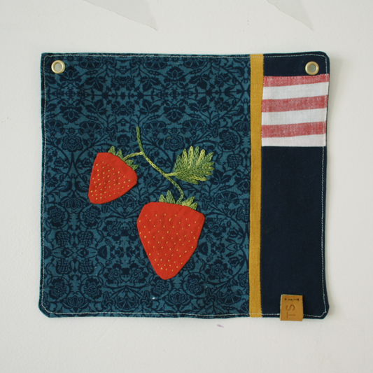 "First Fruits" Hand Applique & Embroidered Tapestry